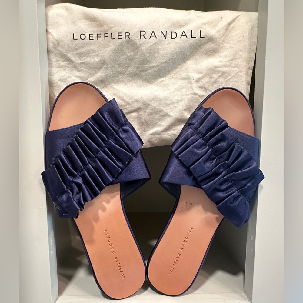 Loeffler Randall - Rey sandal eclipse navy satin